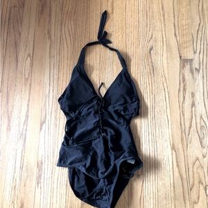 Ashley Graham Swimsuits for All One-piece - Black / 10